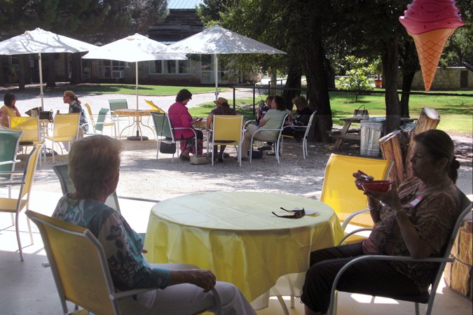 "Pavilion & Umbrellas Provide Plenty of Shade"